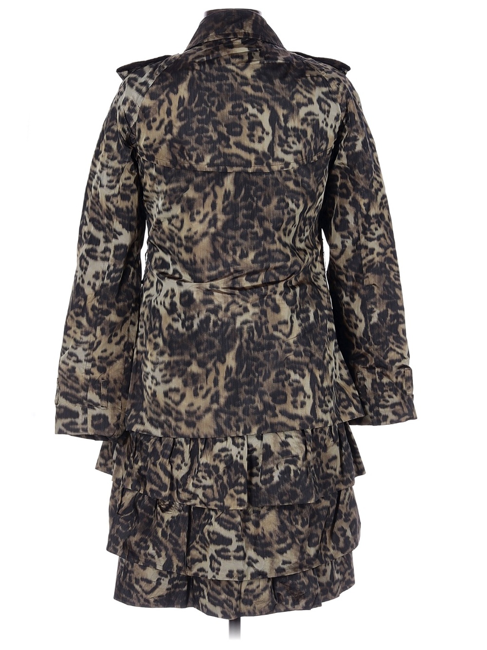 Gorgeous animal print Moschino trench coat, EUC - Picture 3 of 8